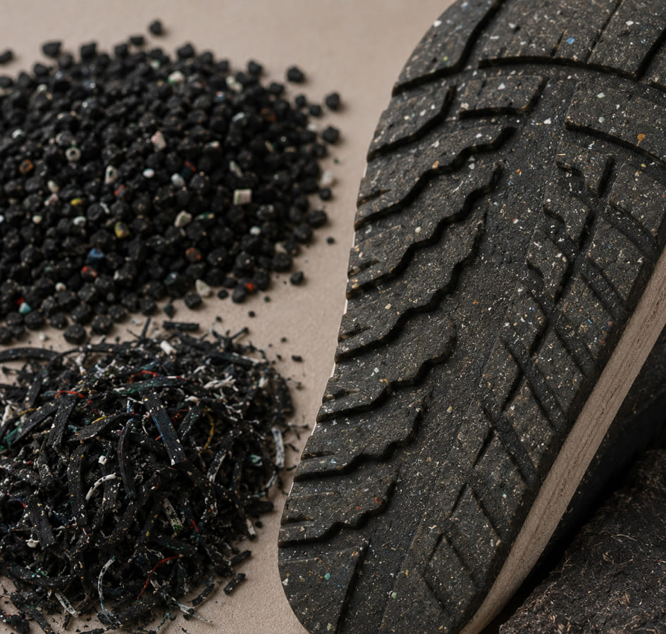 Прочная и экологичная подошва Переработанная резина / Recycled Rubber 