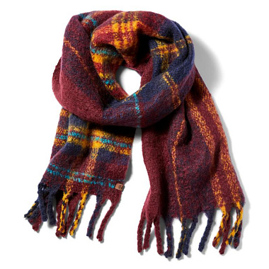 Scarf Chunky Plaid Blanket With Fringe