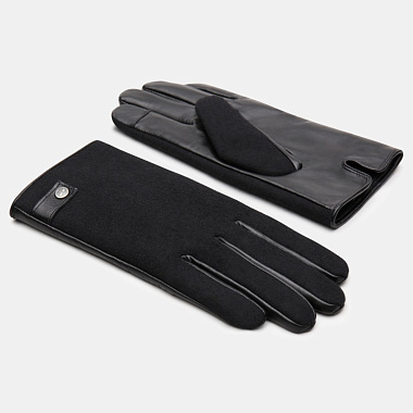Glove Wool Back With Snap