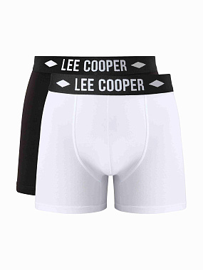 LC BLK&WHT 2PK MENS BOXER SHORTS