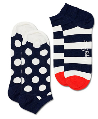 2-Pack Big Dot Stripe Low Sock